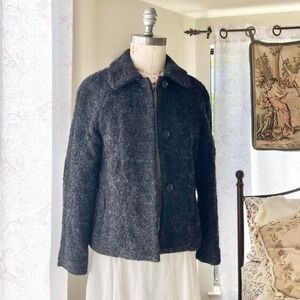 theory‎ black wool coat